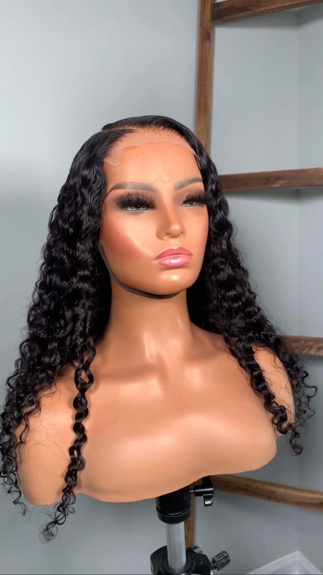 22” 4x4 glueless water curl