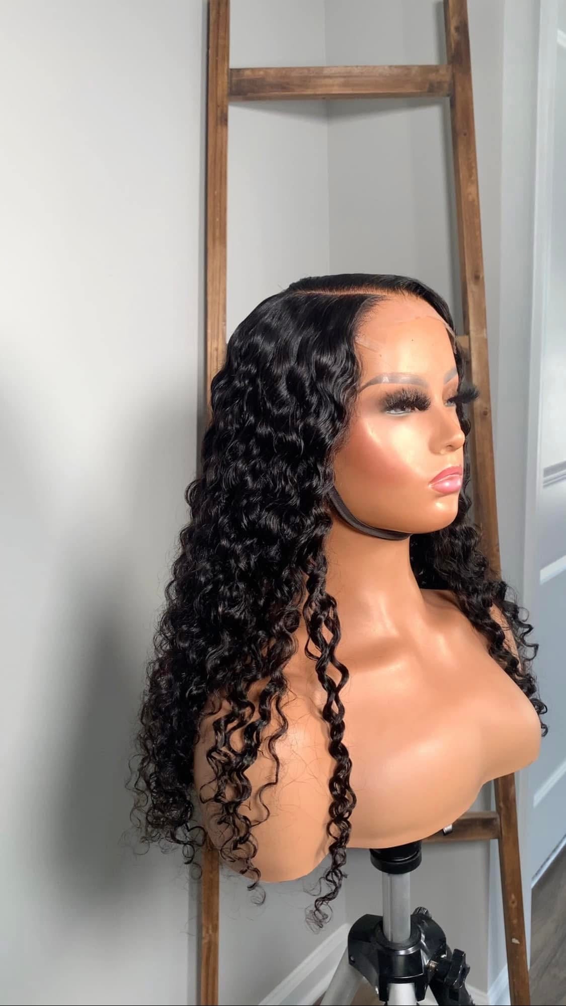 22” 4x4 glueless water curl