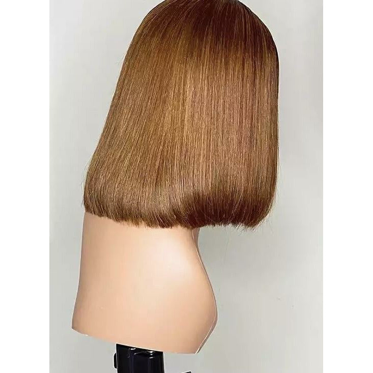 Ombré brown bob bang
